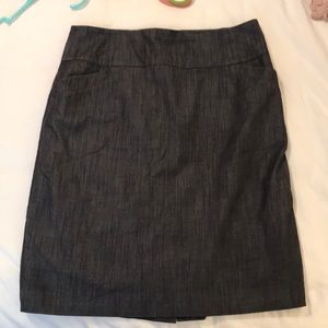 Chambray pencil skirt